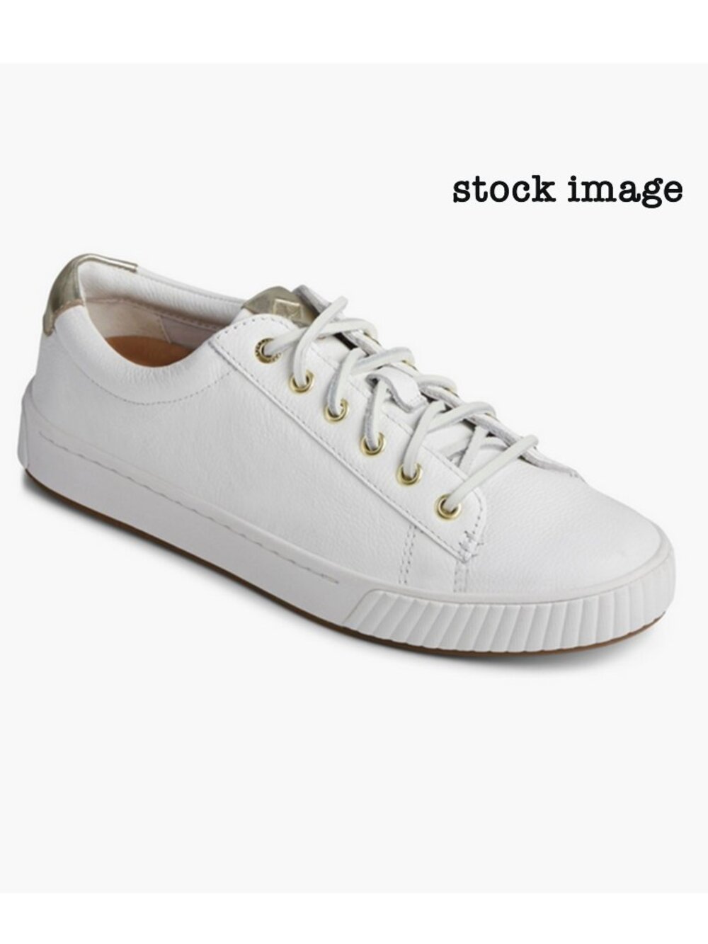 Sperry Top Sider Leather Sneakers with Suede Laces - Picture 4 of 13